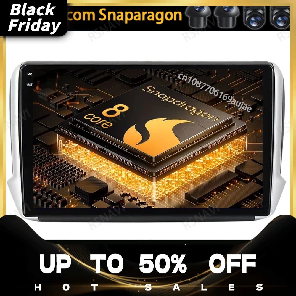 Android 15 Car Radio For Peugeot 2008 208 Series 2012 - 2018 Viedo Player Wireless Carplay Auto Head Unit DSP BT 4G LTE Stereo