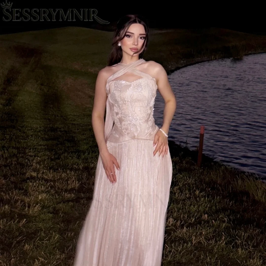 SESSRYMNIR Women'S Formal Evening Gowns Customize Strapless Pink A-Line Evening Dresses Floor-Length Ruffle Zipper Up Sleeveless
