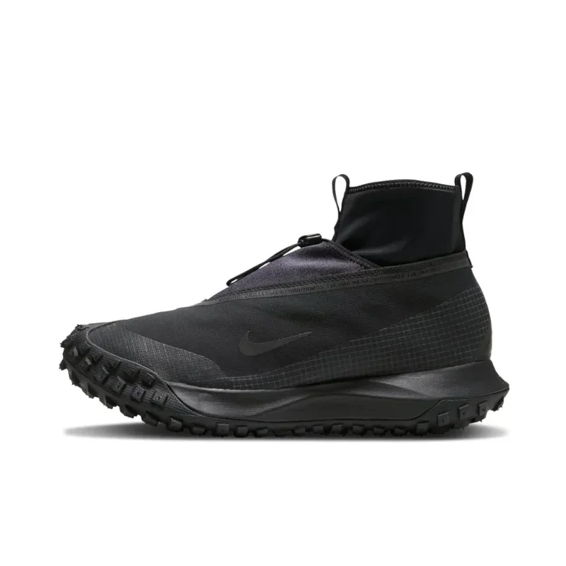 حذاء Nike Black ACG Mountain Fly GORE-TEX متوسط الجودة للاستخدام الخارجي، مضاد للانزلاق ومقاوم للاهتراء للرجال والنساء