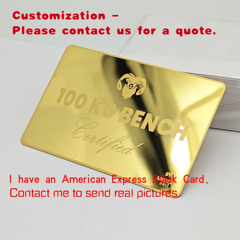 

custom.Membership Card Card Luxury Laser Engraving Brushed Mirror Stainless Steel Metal Business Card