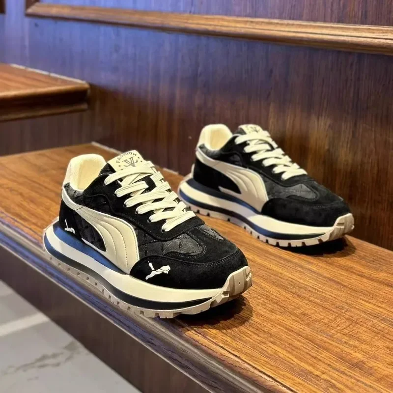 Casual Shoes Men's Sports Shoes Summer Casual Thick Soled Men's Shoes Soft and Comfortable Non-slip Outdoor Fashion Board Shoes image 5