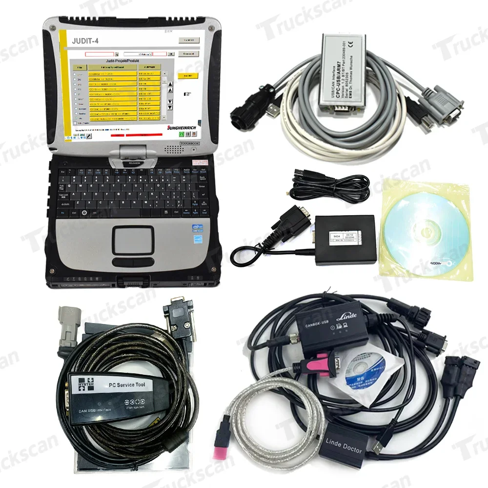 

Forklift Full Kit for Linde canbox doctor Judit box Incado hyster yale Still canbox toyota BT Diagnosis Scanner Tool+CF19 Laptop