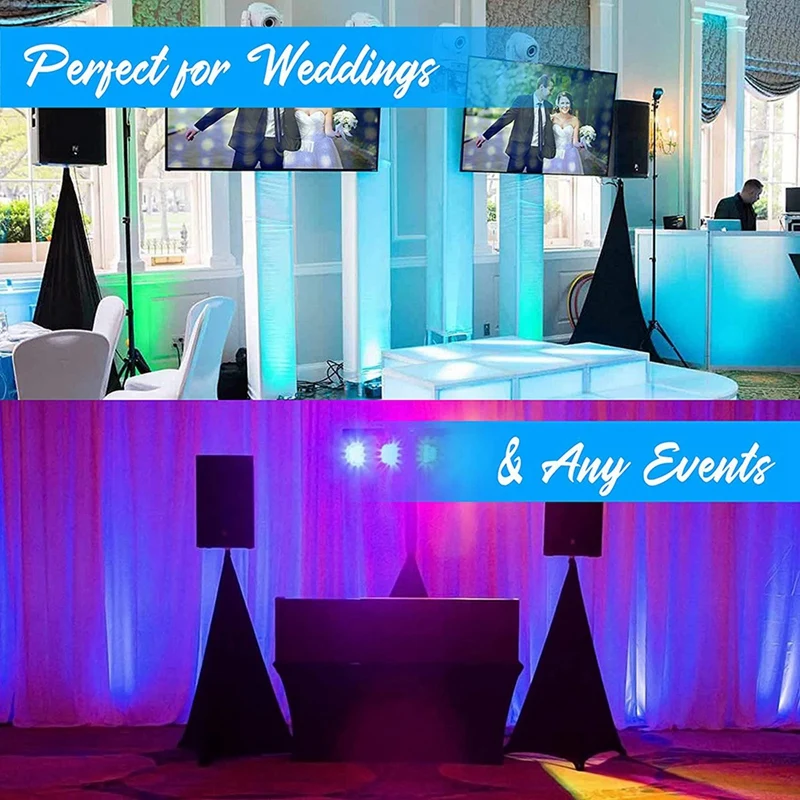 ขาตั้งกล้องแบบสามขาสำหรับกระโปรงลำโพงไฟดีเจอเนกประสงค์พร้อมวัสดุโพลีเอสเตอร์แบบยืดได้6ชิ้น