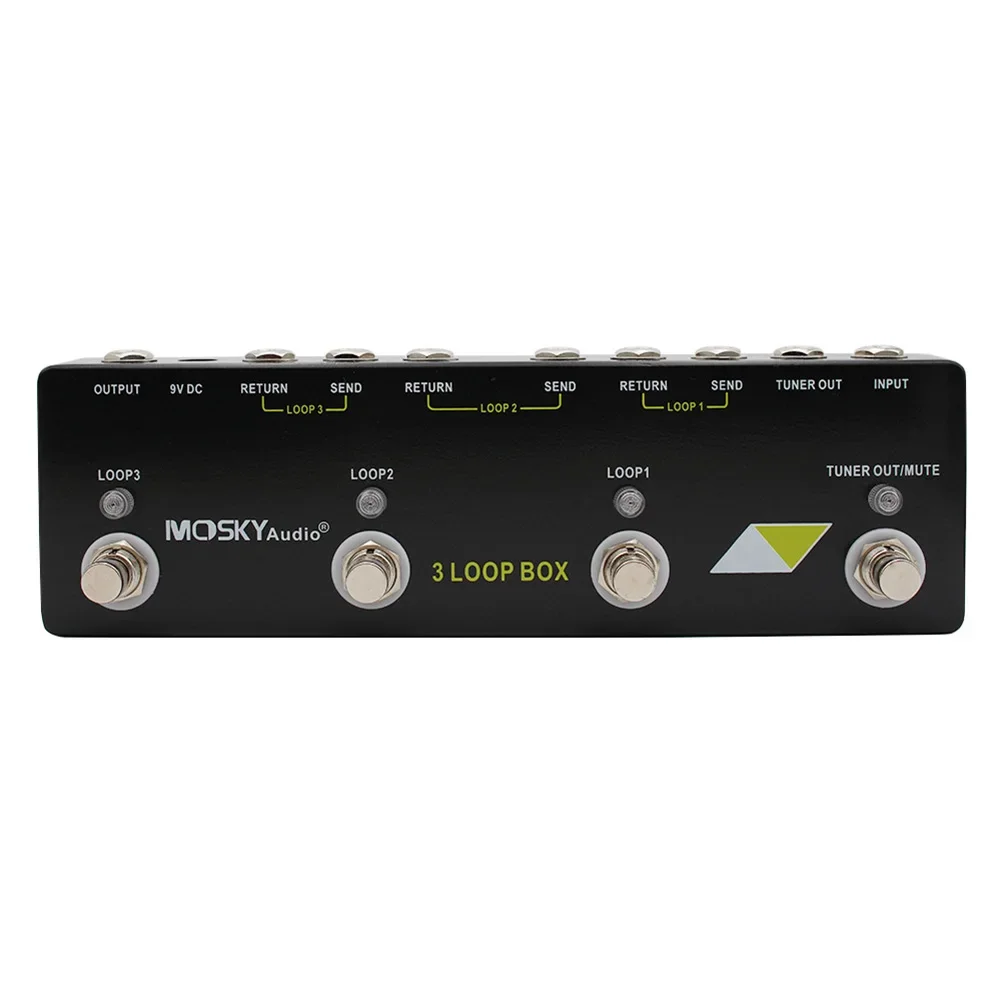 1pcs Guitar Loop Effect Pedal Versatile Input Options For MOSKY Audio 3 LOOP BOX Black Guitar Accessories 230x70x36mm