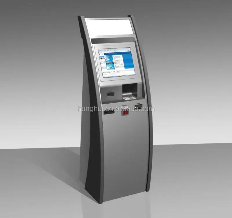 Floor Standing Android 32 Inch Interactive Check In Queue Ticket Dispenser Self Service Ticket Kiosk Machine