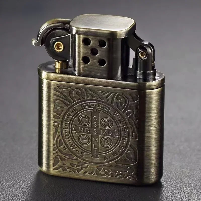 ZORO Vintage Metal Constantine Kerosene Lighter Flint Copper Oil Gasoline Cigarette Lighter Antique Series Lighter