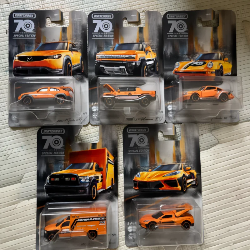 

Matchbox 70 Years Special Edition Hmv12 Alloy Diecast Car Model Openable Door Porsche 911 Hummer Ev Dodge Collectible For Adult