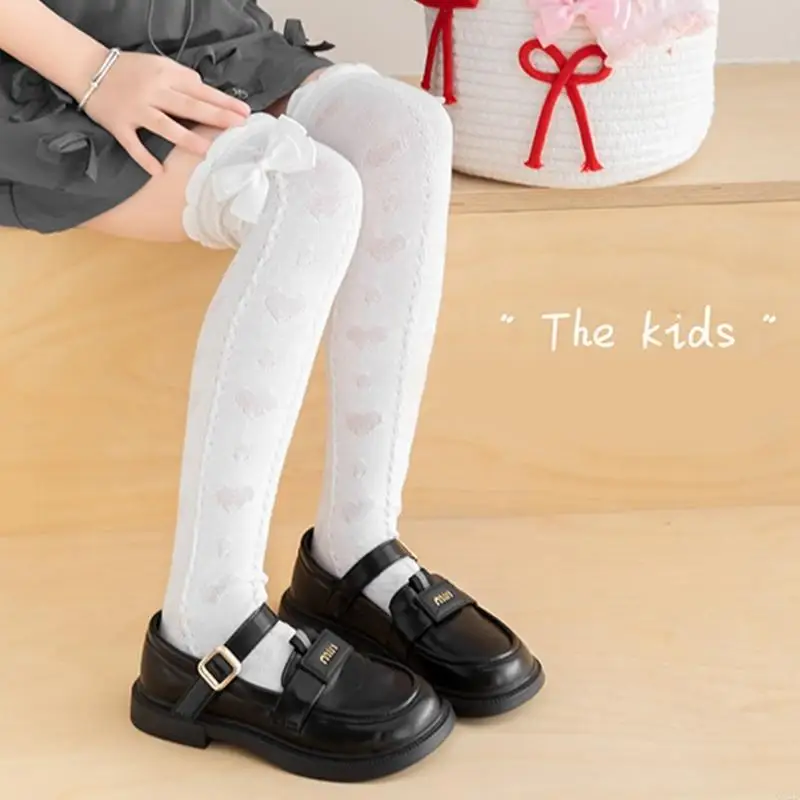 QX2D Pair Children Long Tube Socks Soft Fashionable Knees High Socks for Daily Wear