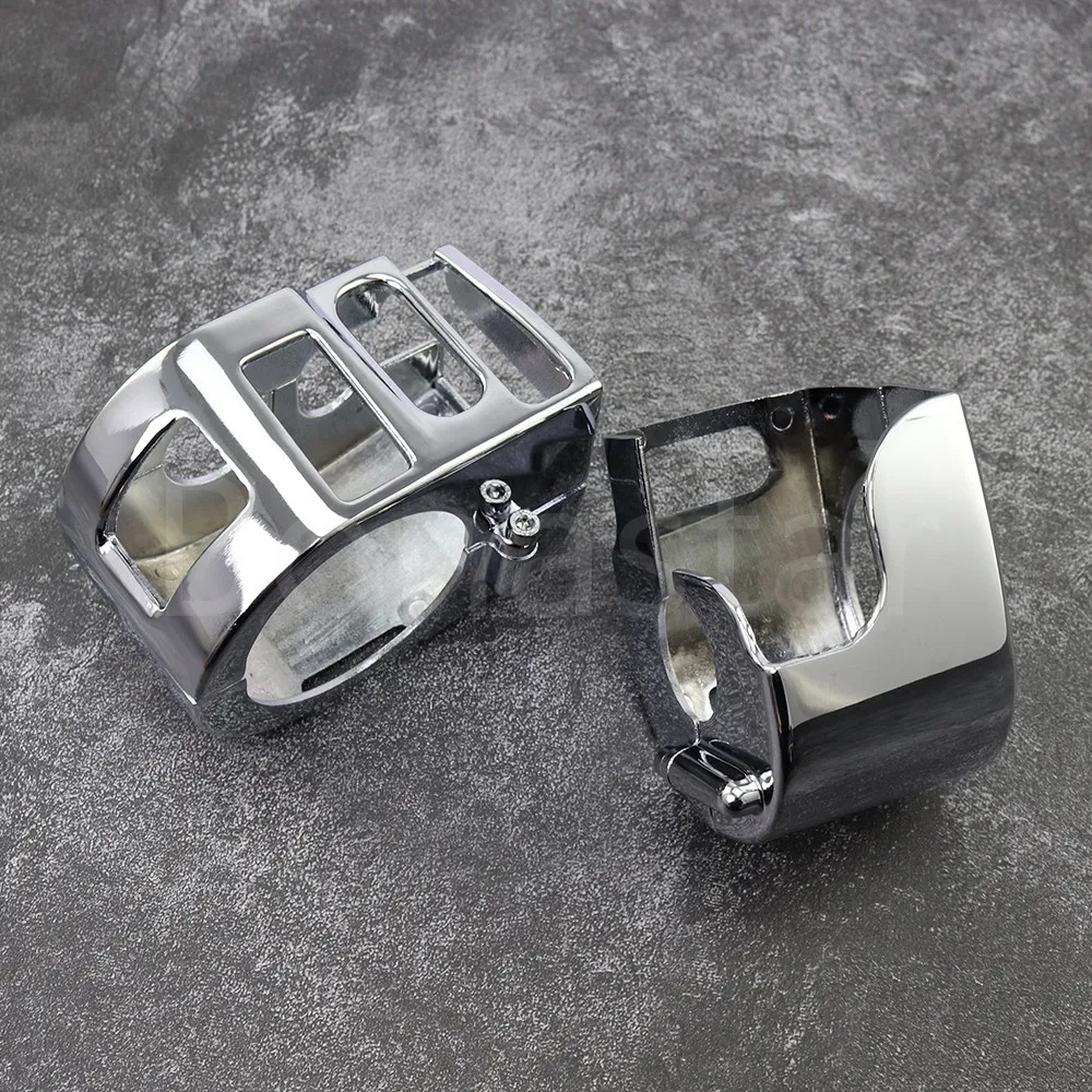Motorcycle Chrome Handlebar Switch Housing Cover Cap Fit For Yamaha V-Star V Star 1100 Classic & Silverado Models Only