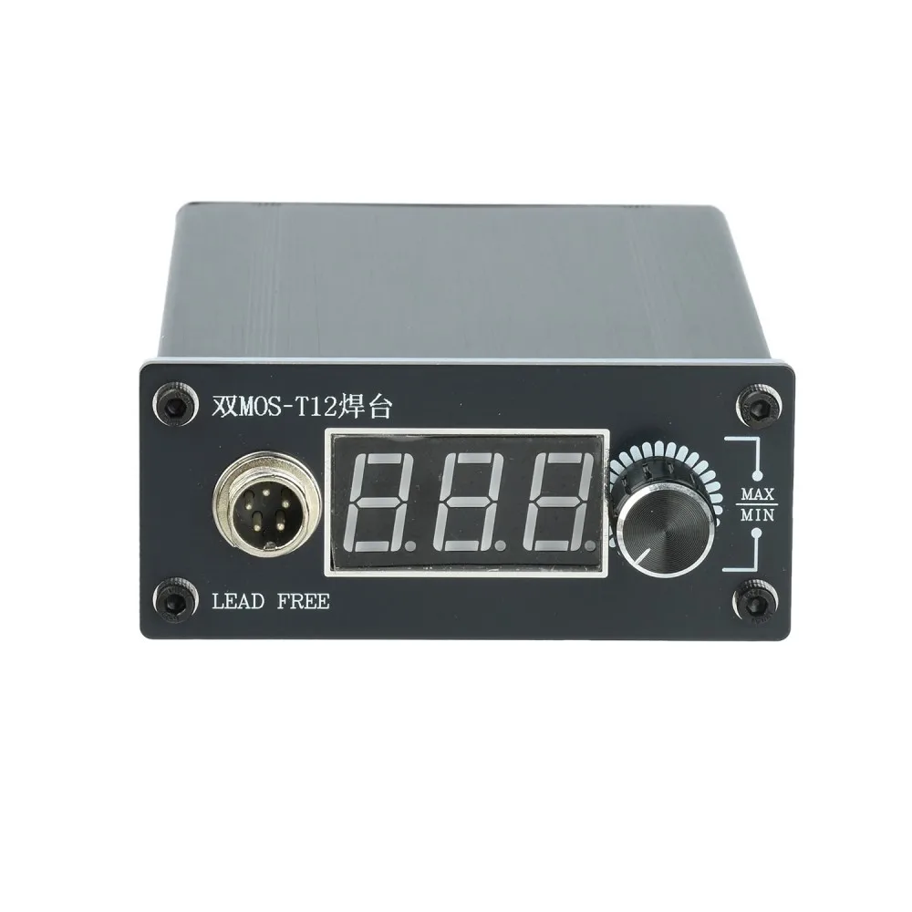 T12 Digital Soldering Station 75W Mini Portable Welding Iron Station Adjustable Temp 180-480℃ Auto Sleep Shutdown Soldering Tool