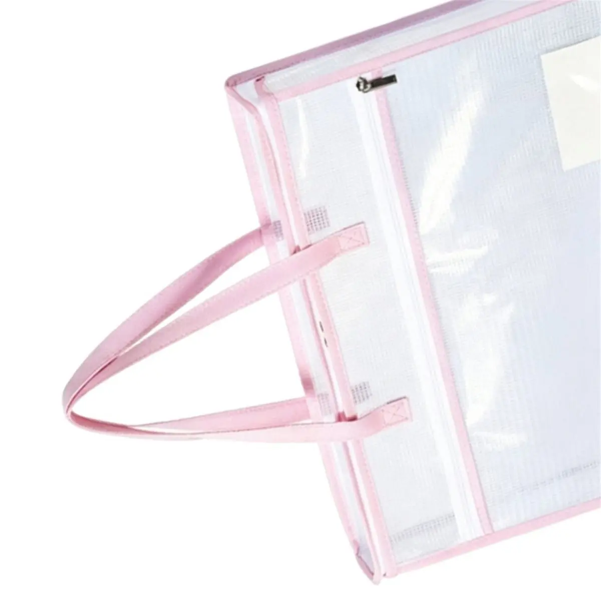 A3 Project Bag Large File Bag for Quilting Craft Storage Bag Transparent Grid Mesh Zipper Drawing Sketch Storage Bag