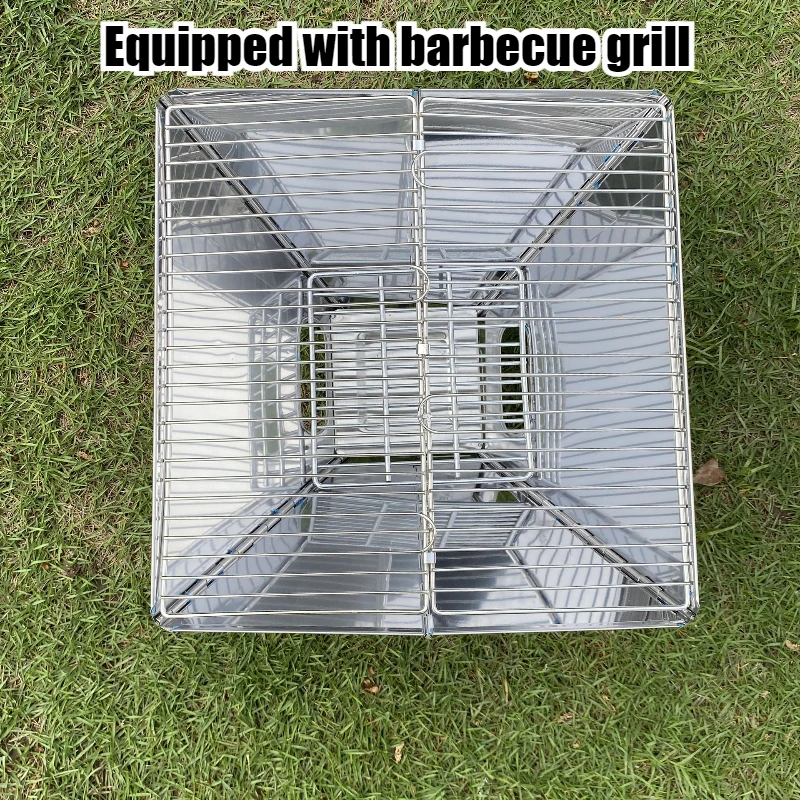 Outdoor Folding Firewood Stove Lightweight Simple Multifunctional Convenient Storage Barbecue Stoves Portable Cooking Supplies