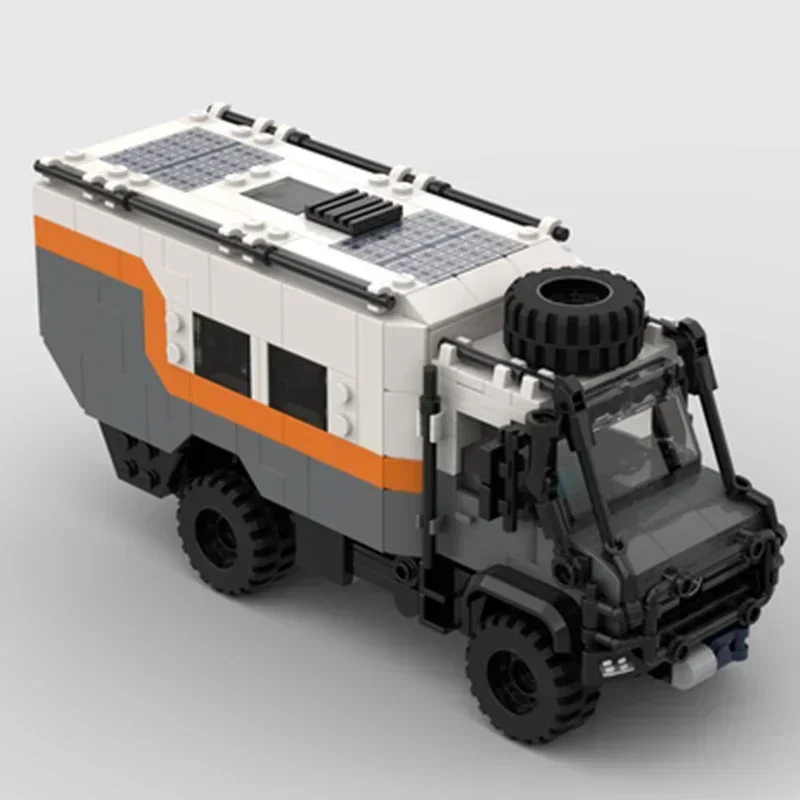 Modello di auto da città Moc Mattoni da costruzione Spedizione cittadina Camper Tecnologia auto Blocchi modulari Regali Giocattoli di Natale Set fai da te Assemblaggio