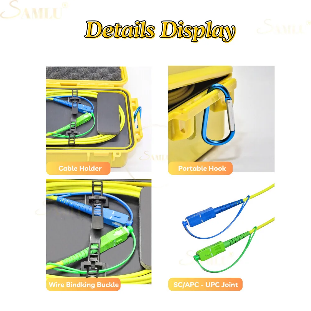 1000M SC LC APC UPC OTDR สายเดี่ยวโหมดไฟเบอร์สายไฟต่อทดสอบ OTDR 1km OTDR Dead Zone elimininator Fiber RING