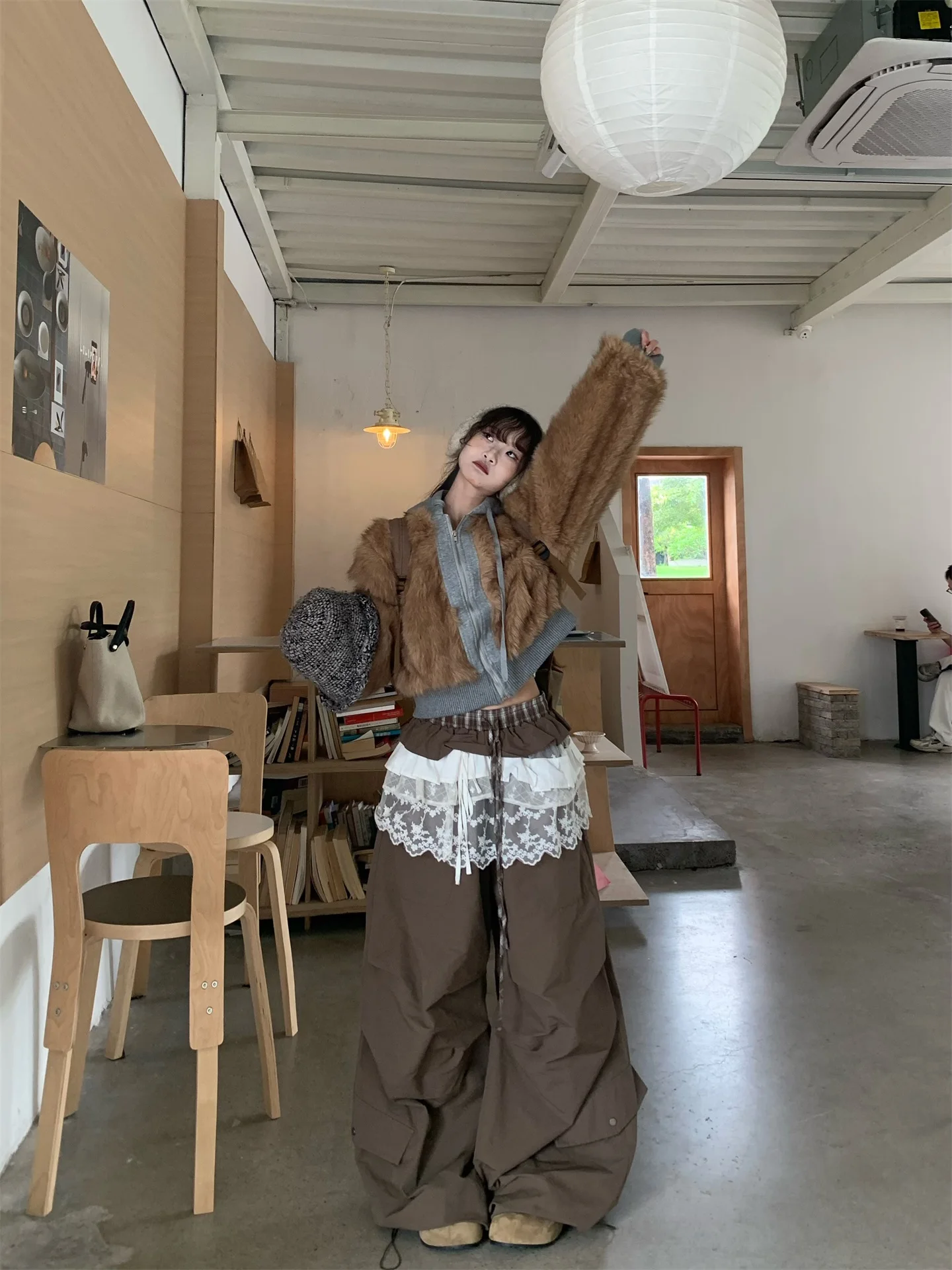 

Теплое женское пальто с капюшоном в стиле пэчворк из искусственного меха, осень-зима, хлопковая верхняя одежда Thiened, ретро Sle, длинная свековая молния