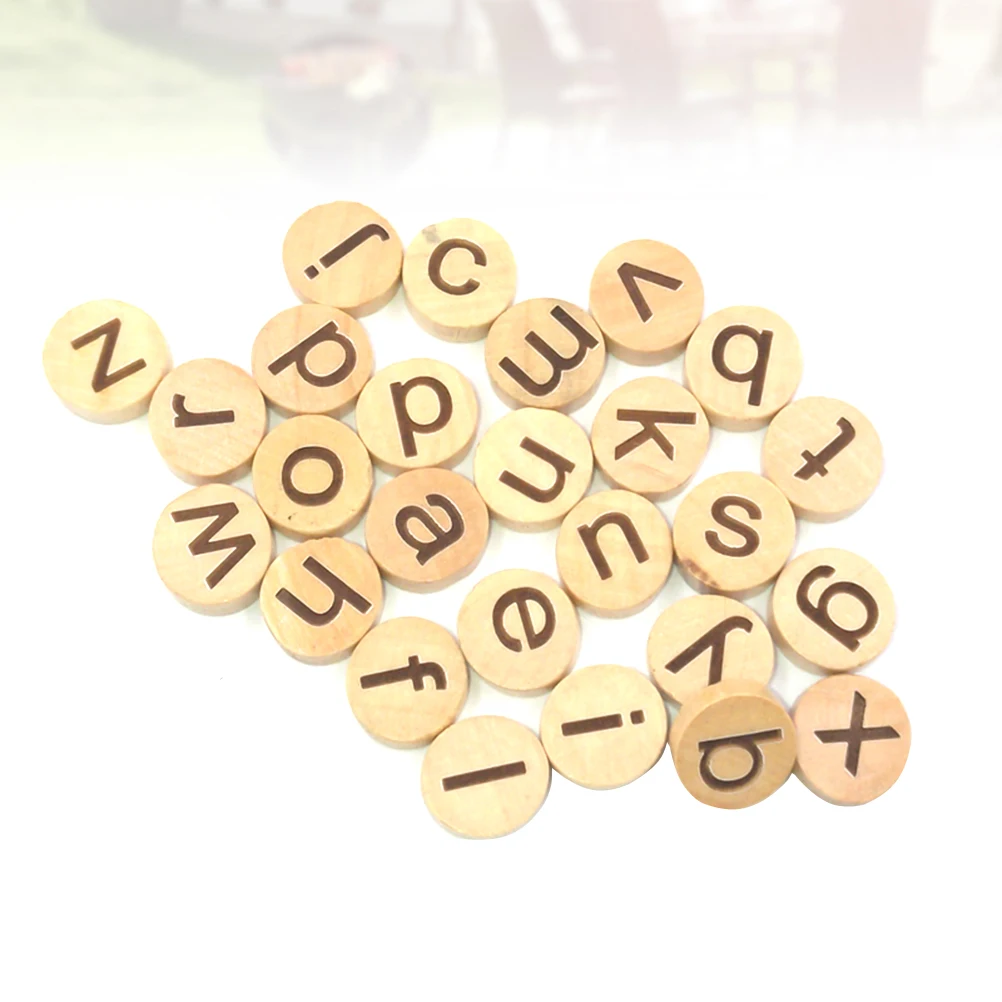 

78 Pcs Letters Numbers Diy Crafts Ornament for Chip Round Alphabet Beads Decorations