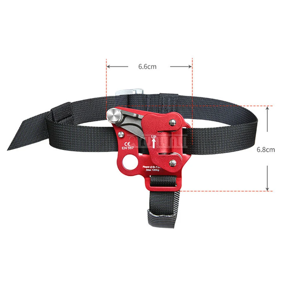 Ascender de pé para escalada, dispositivo ascendente de corda de pé esquerdo e direito para escalada e trabalho de arborista, equipamento de escalada de corda