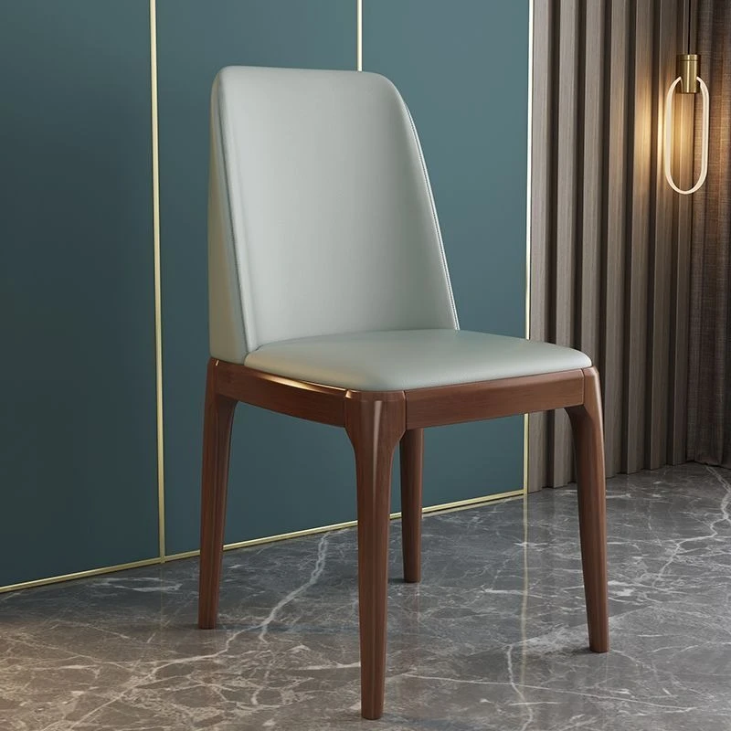 Nordic chair Solid wood dining chair Home dining table and chair High-end hotel Simple modern light luxury