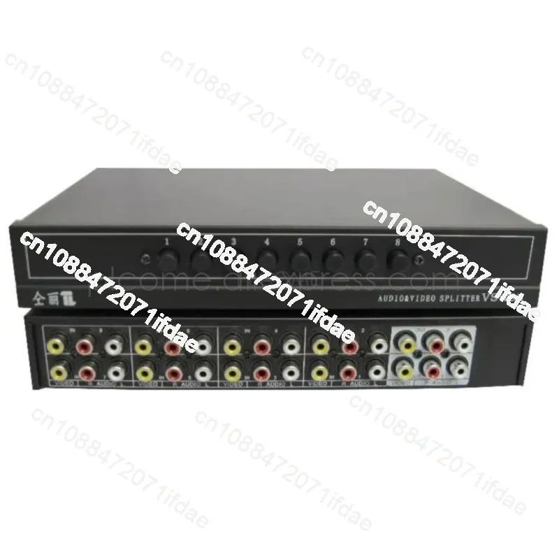 8X2 PORT AV SWITCH RCA Video Audio Selector 8-in-2-out Sharing Manual Switcher Box