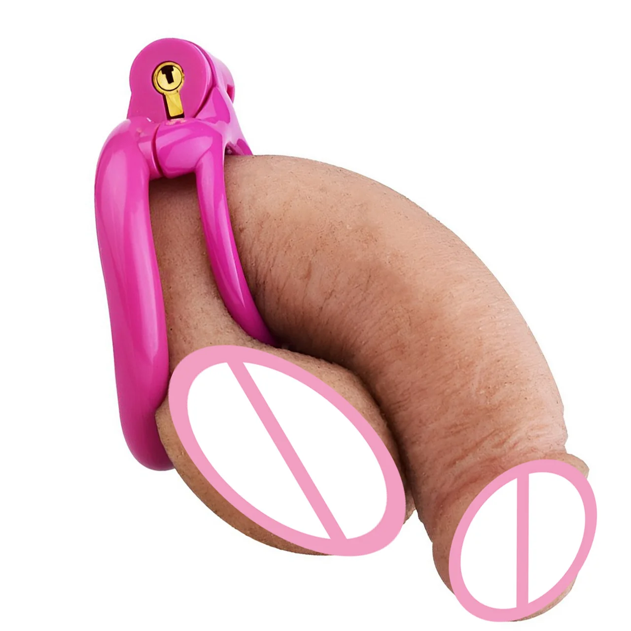 Men Double Penis Ring Cock Lock Male Lightweight Resin Chastity Cage Bondage Cockring Restraint Sex Toys For Adutls 18 Training