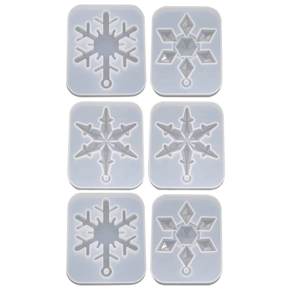 

6pcs Snowflake Silicone Mold for DIY Craft Epoxy Resin Jewelry Tools Flexible Durable Sculpture Making Accessories