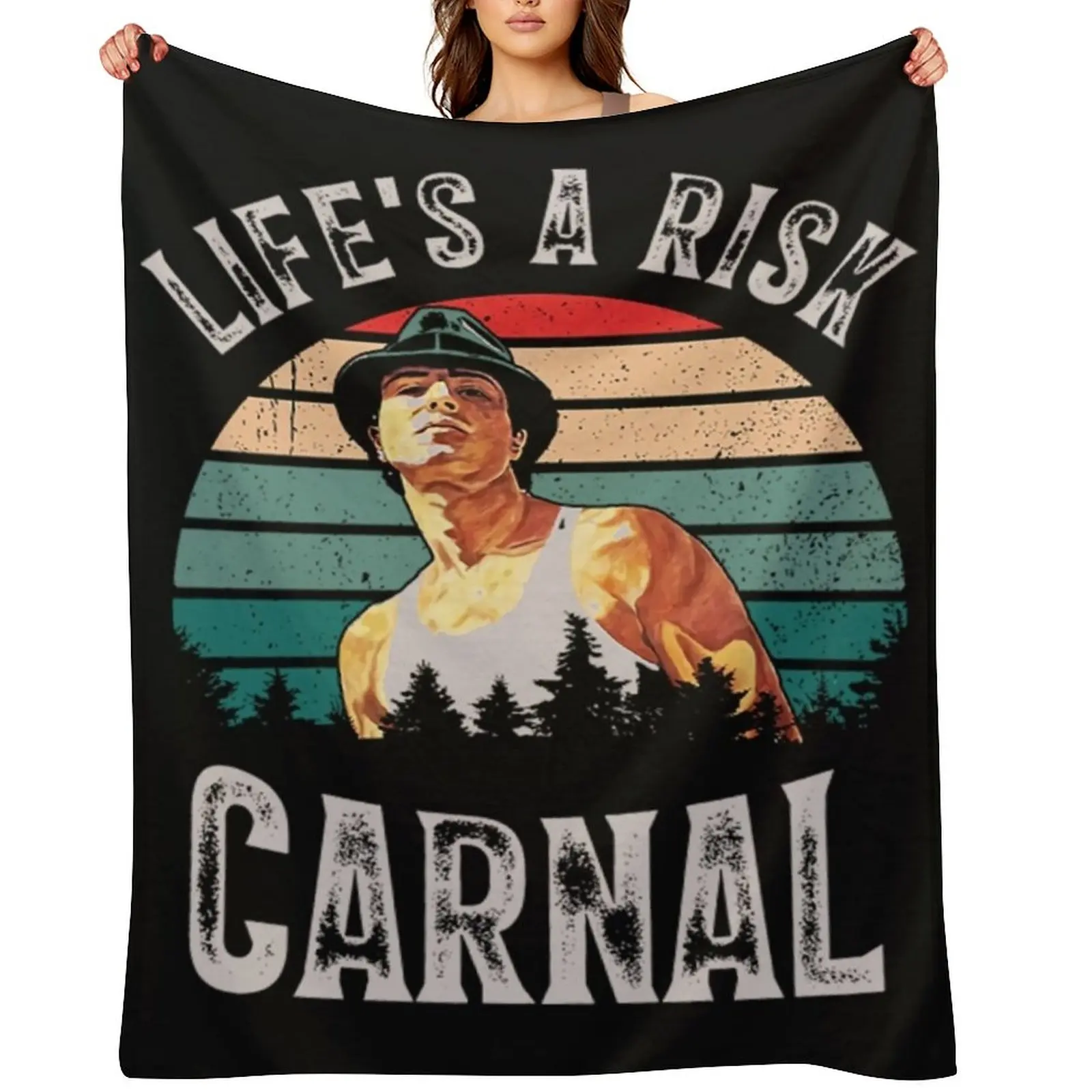 

Funny Blood In Blood Out T-ShirtLife's a risk Carnal Throw Blanket blankets ands Giant Sofa Retros Single Blankets