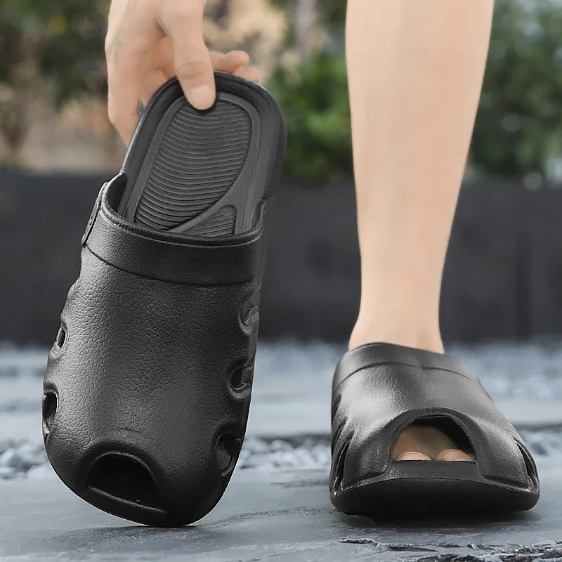 Baotou Pantofole Abbigliamento esterno estivo da uomo Sport Suola morbida Suola morbida Sandali da spiaggia per uso domestico antiscivolo e resistenti agli odori a