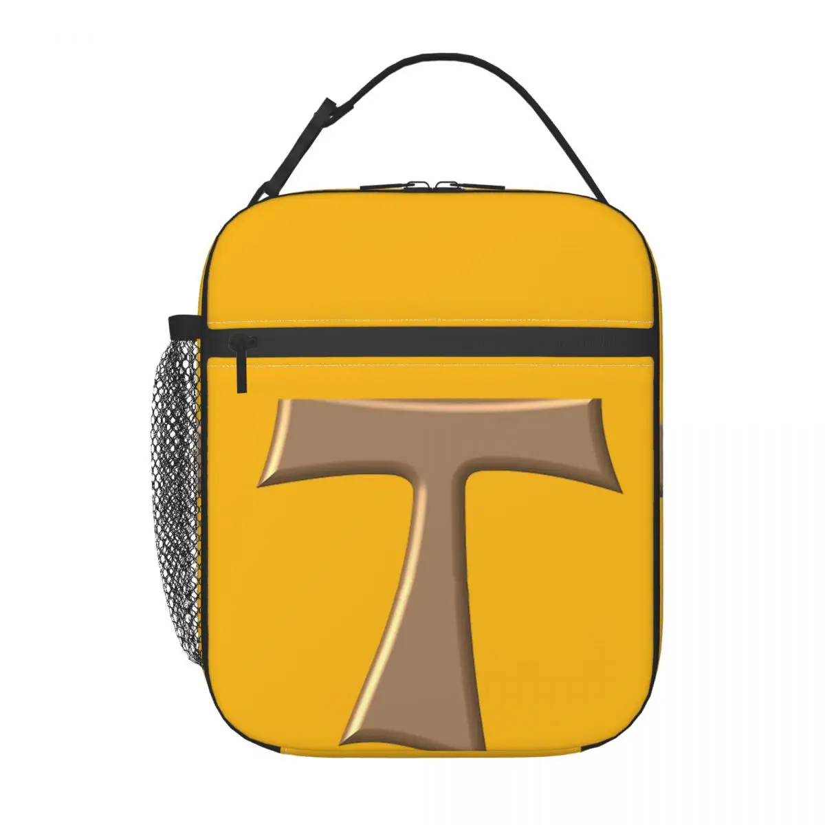 Copper Look Franciscan Tau Cross Insulated Lunch Bag for Women Kids Portable Food Boxes Thermal Lunch Box Tote