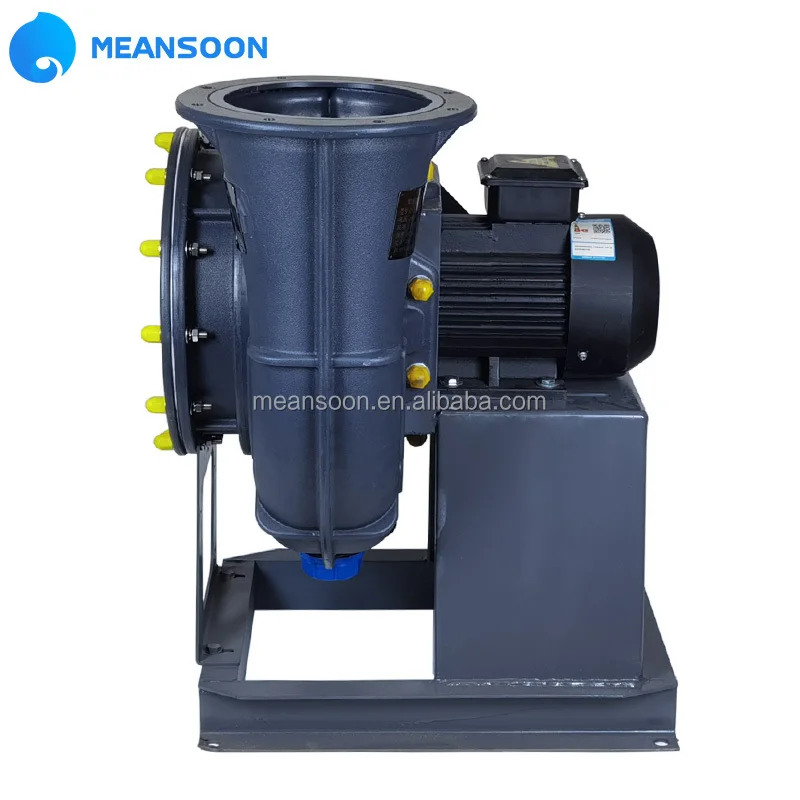 MSCF-500A-7.5KW 380V AC PP PE Chemical Resistant Plastic Centrifugal Fan
