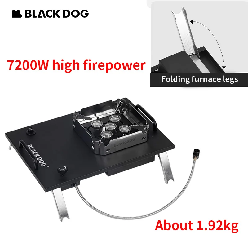 

Naturehike BLACKDOG Comet Flame IGT Desktop Five Core Gas Furnace 7200W Vitality Non Oil Staining Layer Safety WindproofPortable