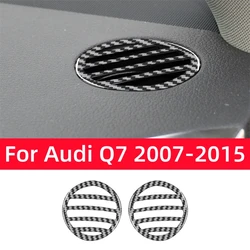 For Audi Q7 2007-2015 Accessories Carbon Fiber Interior Car Instrument Panel Defrost Air Outlet Decoration Frame Sticker Cover