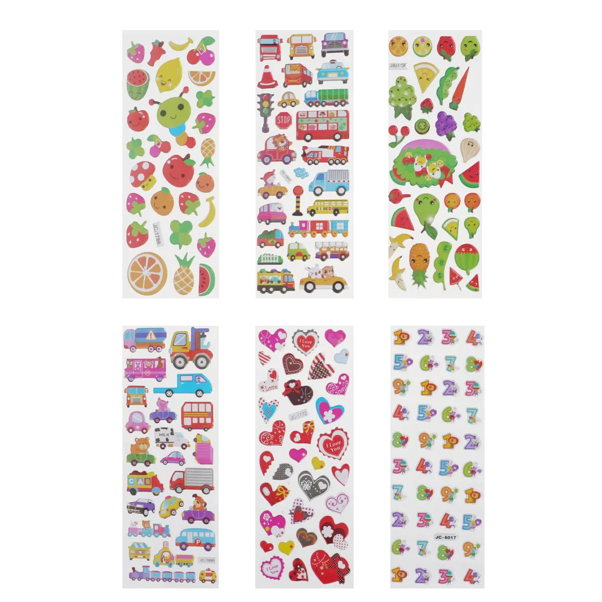 

40 Sheets Animal Stickers for Children Cartoon Characters Cute Tiny Wall Mini Children's Road