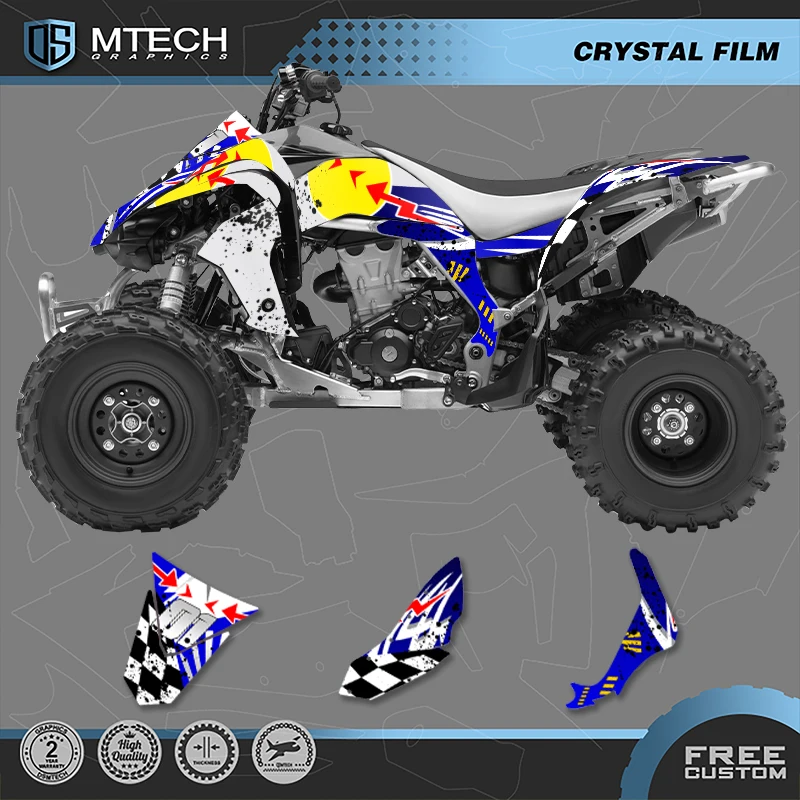 DSMTECH For Kawasaki KFX 450 450R Custom Team Motorcycle Graphics Background Decal Stickers Kits Number Name Customize 003