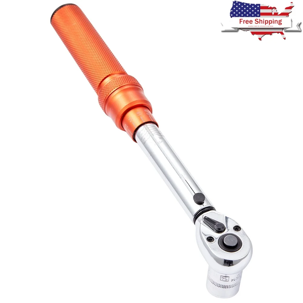 

Динамометрический ключ 1/4 дюйма, высокая точность ±3% точность, трещотка с 72 зубьями, прочная хромованадиевая сталь, в комплект входит удлинитель адаптера