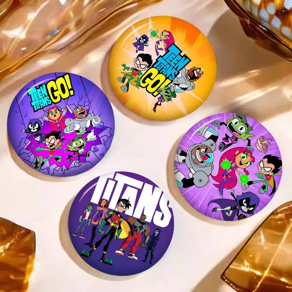 T-Teen T-Titans Go Tinplate Soft Button Pin Brooch Metal Badge Custom Jewelry Accessories Hat Bag Lapel