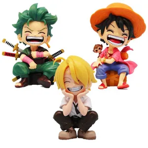 One -Piece -Affen d Luffy Figur Anime, Roronoa Zoro, Kawaii Toys, Q Nendoroid -Figur, Autodekoration, PVC -Modell vorhanden, 13 cm 6 Hauptverkaufs -Mini -Affenauto - №3