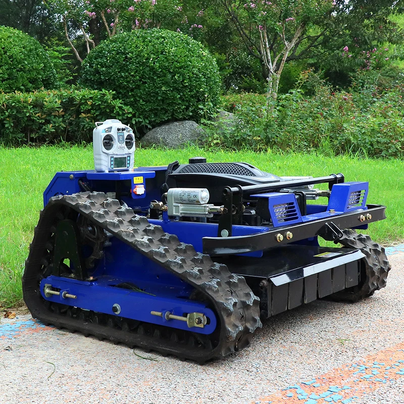 Customized  Remote Control Lawn Mower Remote Control Robot Crawler Lawn Mower Controlled From Distance