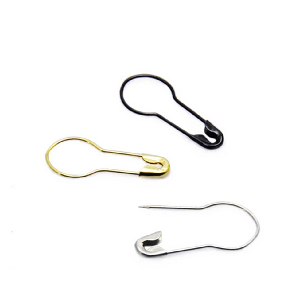 2cm Black Silvery Gold Commodity Copper Safty Pin Pin Label Tag Sign Holder Metal Safety Pins Brooch Rust Proof Buckle