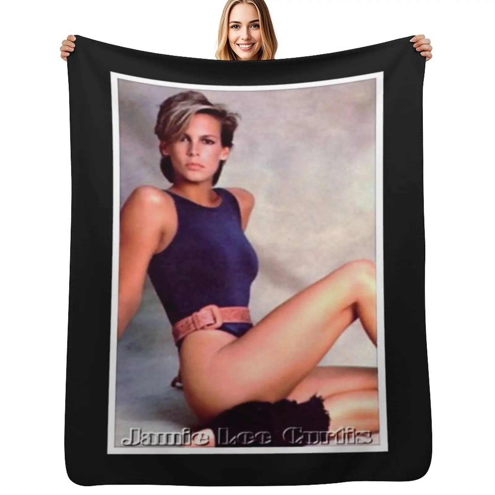 

Jamie Lee Curtis Throw Blanket Warm Flannel Blanket for Couch Chair Bedroom