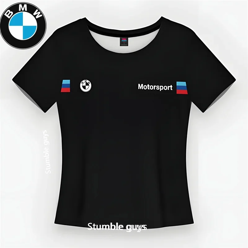 

New Summer Mens BMW Short Sleeve T-shirt Fashion Casual Brand Car Clothes Urban Wear