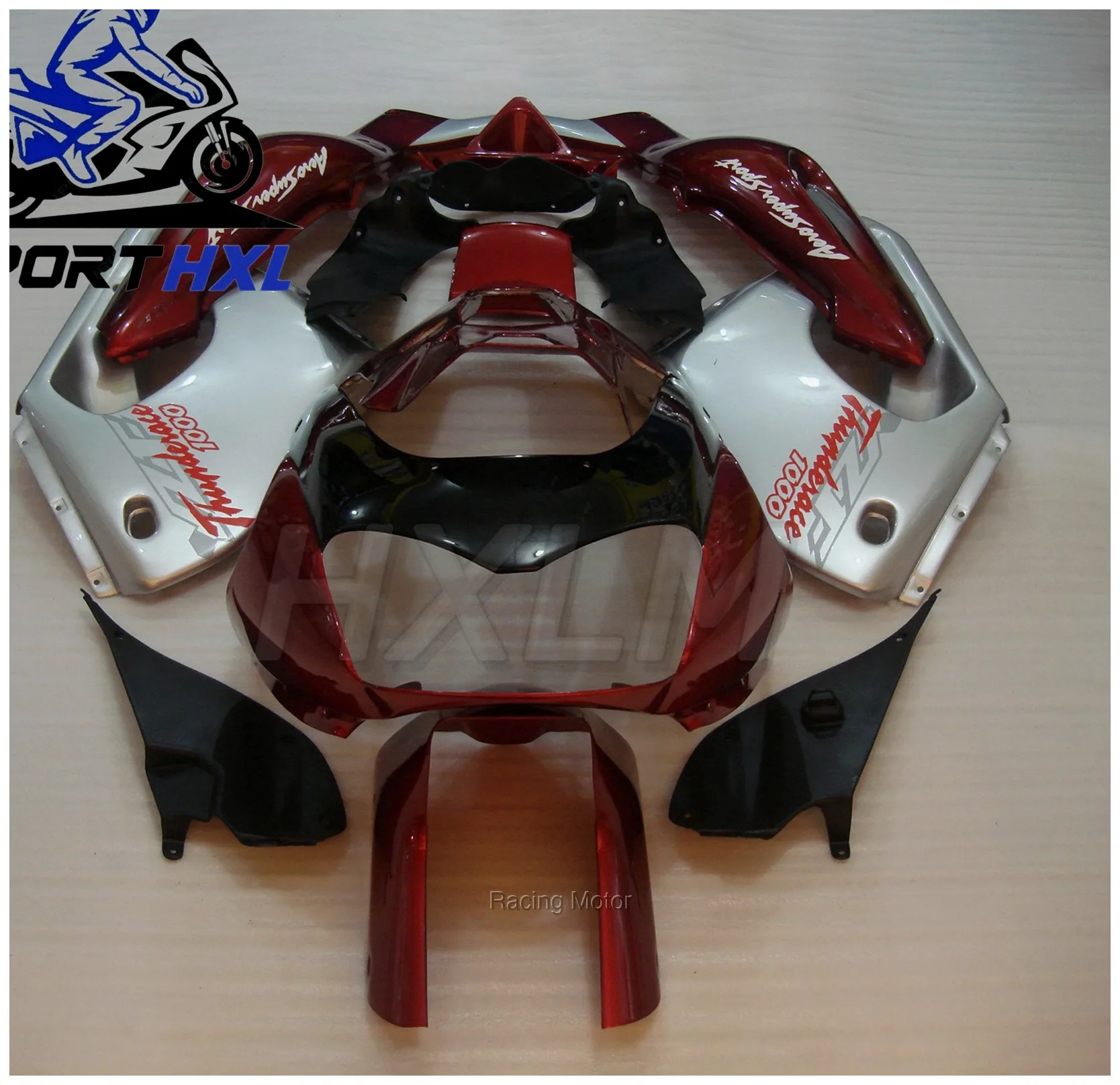 Customized Bodywork Fairing Set - Fairing Kits YZF 1000R 1996 - 2003 Red White Body Kits for YAMAHA YZF1000R 96 97 Fairing Thund