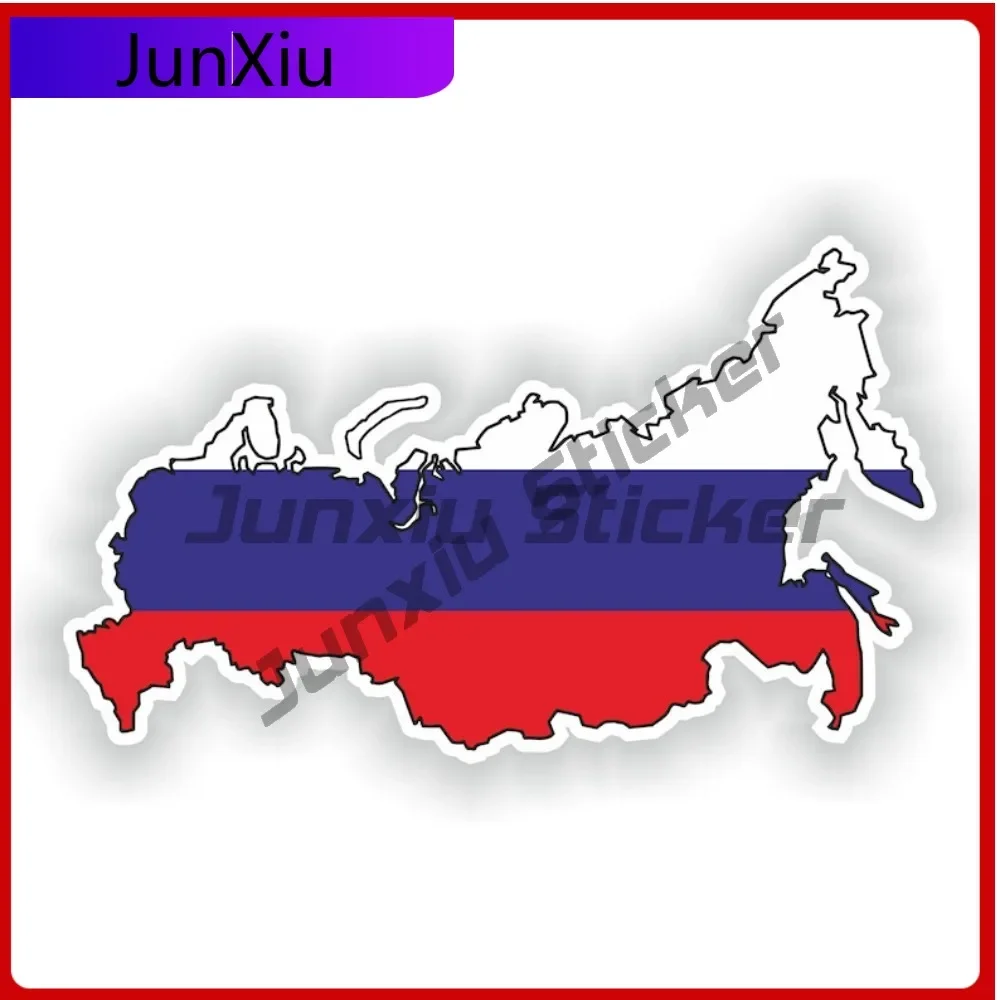 

Russia Map Flag Silhouette Sticker Vinyl Decals Exterior Scratch Cover Sticker Funny Decorations Decals Laptop Motorcycle Bumper