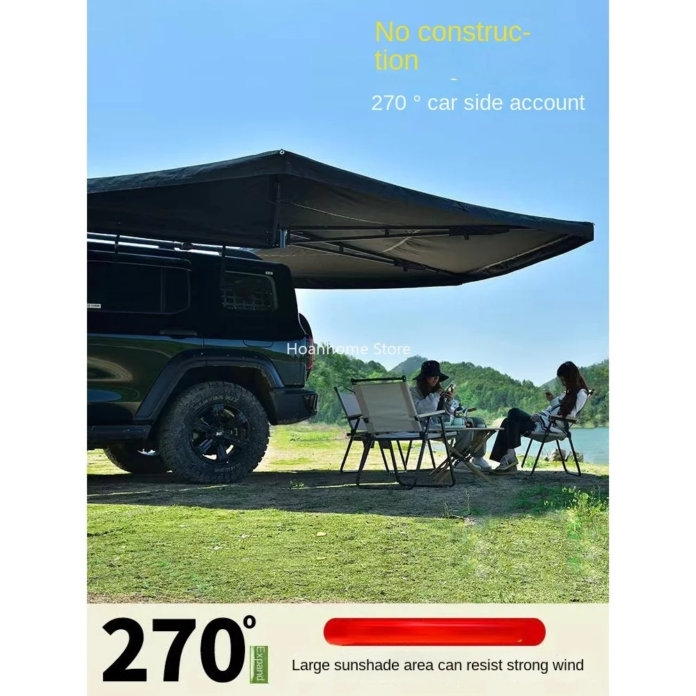 Tents With Side Wall 270awning With Sides Camping 4X4 Car Truck Right / Left Side 270 Degree Canvas Legss Awning