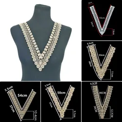 Polyester V-neck w neck hollow out style collar DIY decoration for women's skirts, clothing accessories, clothing accessories