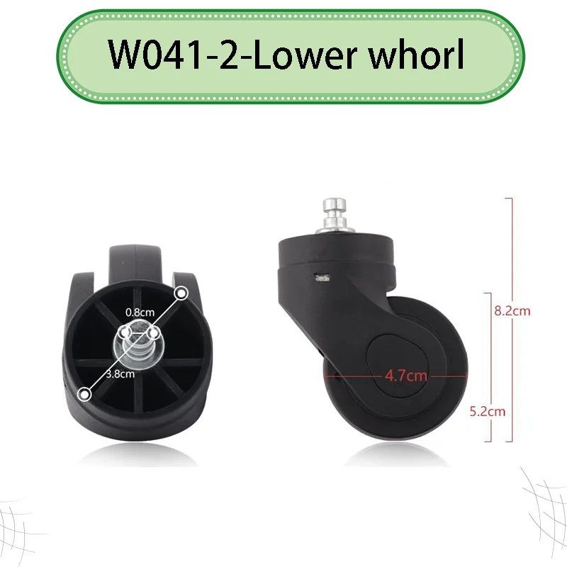 For Samsonite W041-2 Wear-Resistant Upgraded Luggage Wheels 360° Rotating Silent Wheels Replacement Wheels For Trolley Suitcases