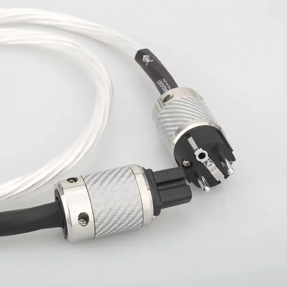 High Quality Nordost odin 7N silver plated Supreme Reference Power Cable with Carbon fiber EU/US/AU power plug