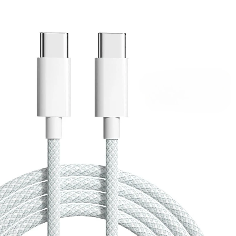 20W USB C to Type C Cable Fast Charging Braided Data Cord For iPhone Samsung Xiaomi Huawei Type C To Type-C Quick Charger Cable