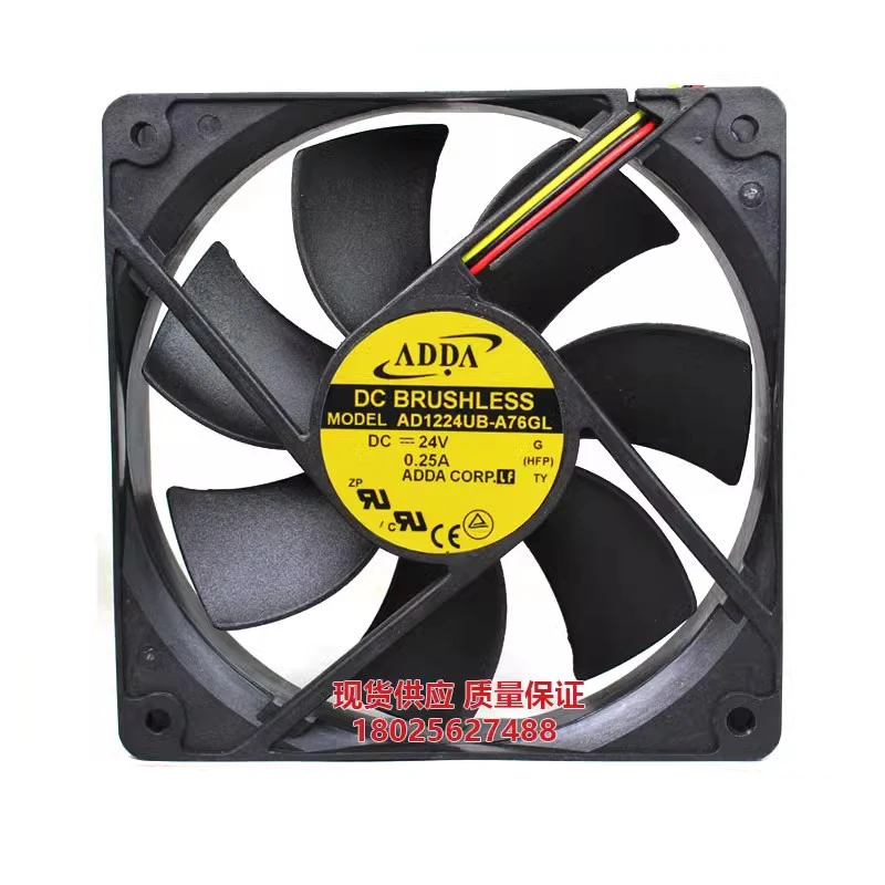 Brand new 12cm 24V fan AD1224UB-A76GL 24V 0.25A 12025 2-wire 3-wire cooling fan