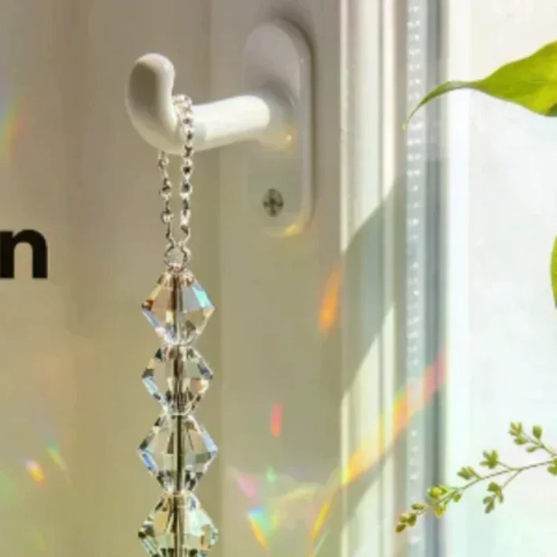 Fashion Colorful Crystal Suncatcher Prism Ornament Rainbow Maker Window Hanging Decor Home Christmas Decoration Gift