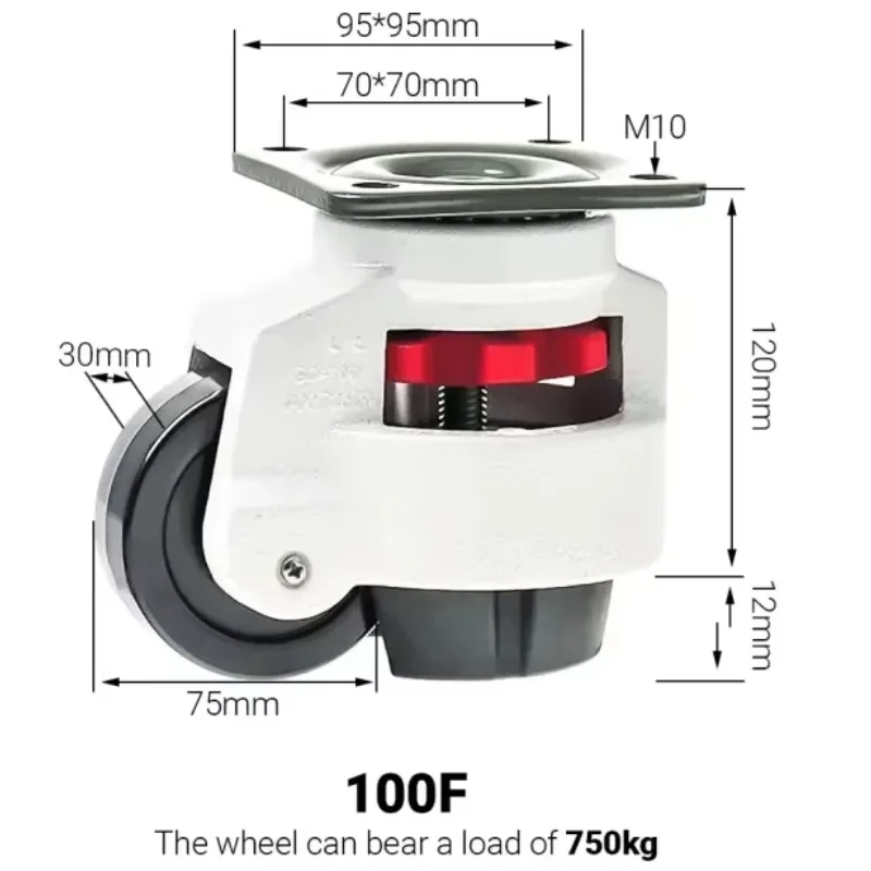 3D 100F Swivel Caster Flat Panel Installation for 3D Printer Parts
